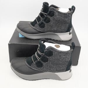 NEW Sorel Women's Out N About Classic Waterproof Duck Boot Black Size 6